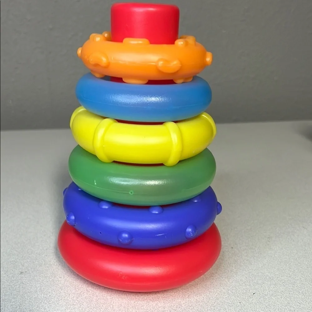Infantino Red and Orange Learning Stacking Rings